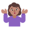 Woman Shrugging- Medium Skin Tone emoji on Microsoft